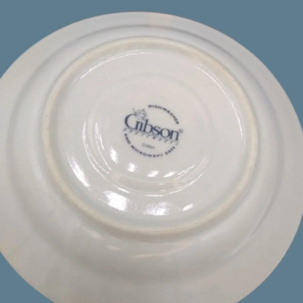 Gibson Housewares 4 Roseland Saucers 6.5